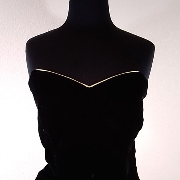 Vintage Karen Lucas For Niki ILGWU Made In USA Velvet Women Dress Size 12 - Picture 7 of 14